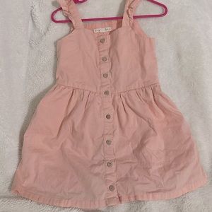 Button down pink toddler dress